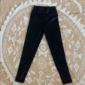aerie Black Shiny High-Waist Leggings